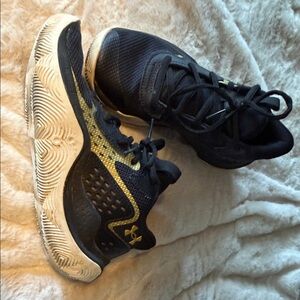 Under Armour Black and Gold Performance Sneakers